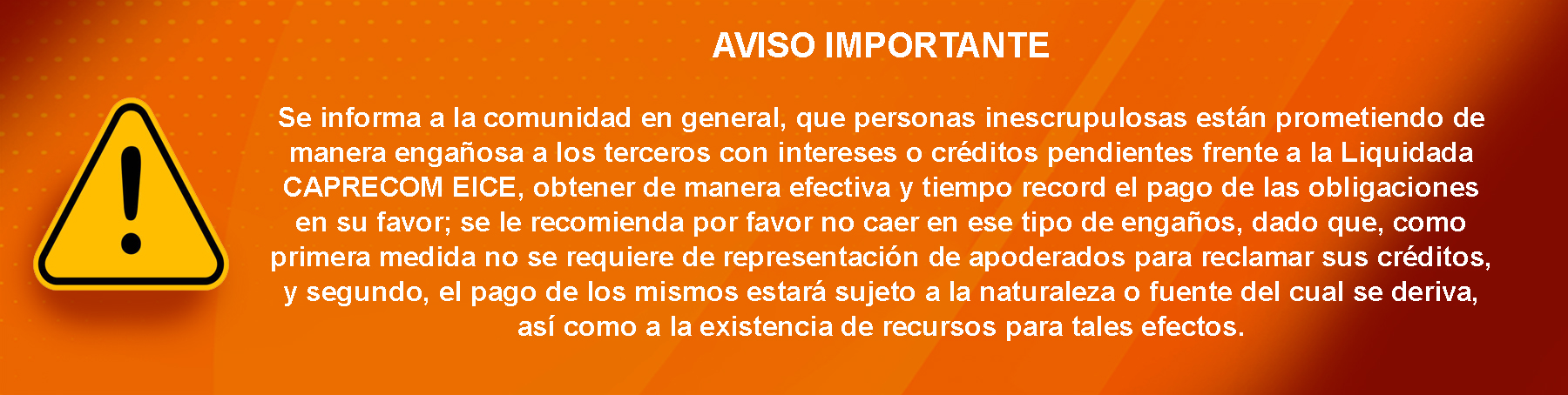 PAR CAPRECOM LIQUIDADO INFORMA