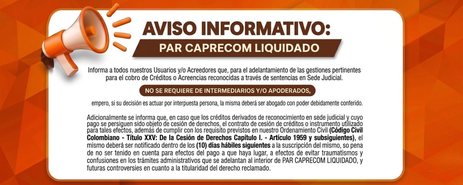 AVISO INFORMATIVO